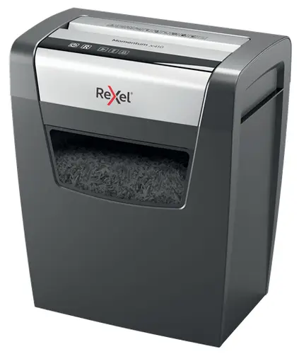 Momentum X410 triturador de papel Corte en partículas Negro, Gris - Imagen 2