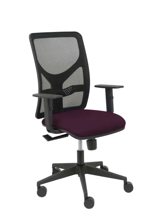 Silla Motilla malla negra asiento bali morado brazo regu