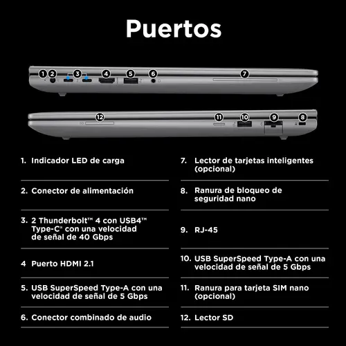 ZBook Power G11 A AMD Ryzen 7 8845HS Estación de trabajo móvil 40,6 cm (16") WUXGA 16 GB DDR5-SDRAM 512 GB SSD NVIDIA RTX A1000 Wi-Fi 6E (802.11ax) Windows 11 Pro AI PC, AI Workstation Plata - Imagen 5