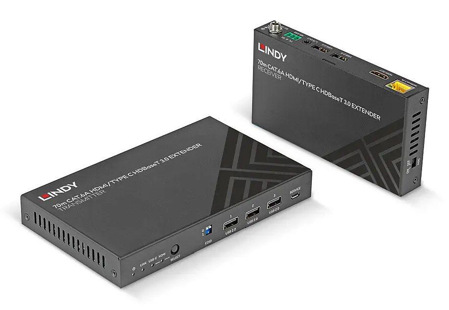 38346 extensor audio/video Transmisor y receptor de señales AV Negro