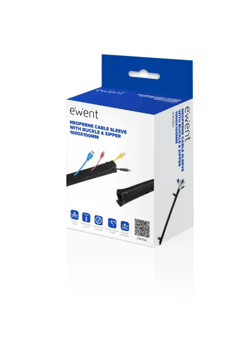 EW1562 organizador de cables Universal Pasacables Negro 1 pieza(s..