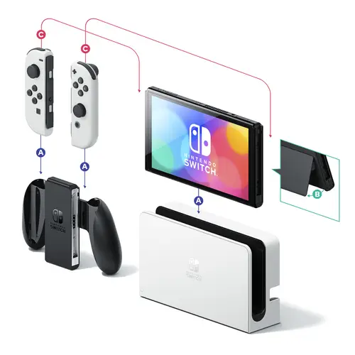 Switch OLED videoconsola portátil 17,8 cm (7") 64 GB Pantalla táctil Wifi Blanco - Imagen 15