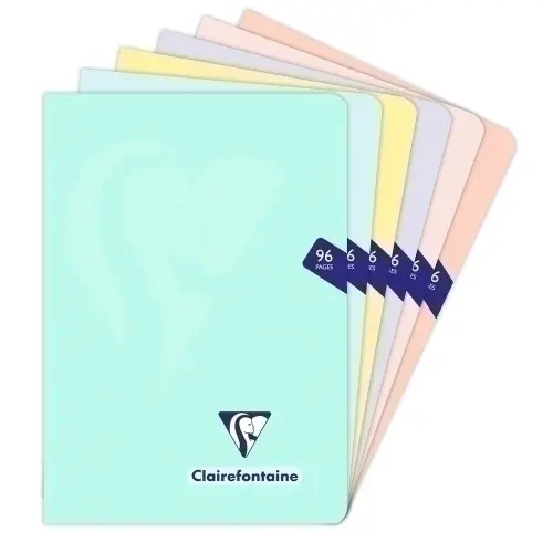 LIBRETA CLAIRE. PP A5 48 HJS.5x5 PASTEL - Pack de 10 unidades