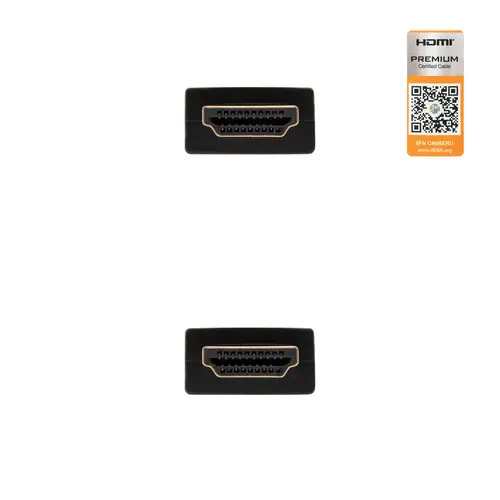 HDMI V2.0, 0.5m cable HDMI 0,5 m HDMI tipo A (Estándar) Negro - Imagen 3