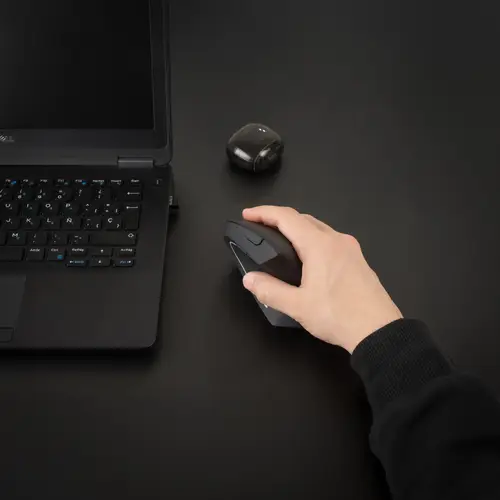 Ratón Inalámbrico Ergonómico Vertical 3200 DPI, 6 botones, Negro - Imagen 2