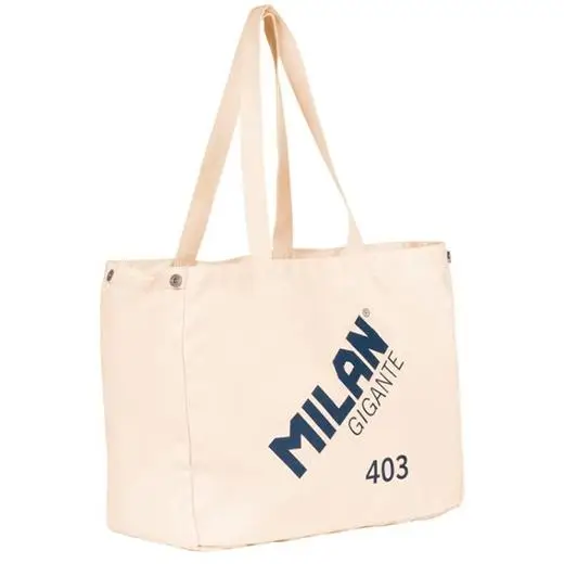 MILAN BOLSO DE MANO TOTE BAG GRANDE SINCE 1918 BEIGE