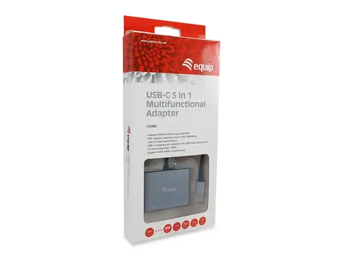 Adaptador multifunción USB-C 5 en 1, HDMI, VGA (HD15), PD 100W, USB3.0, AUX - Imagen 4