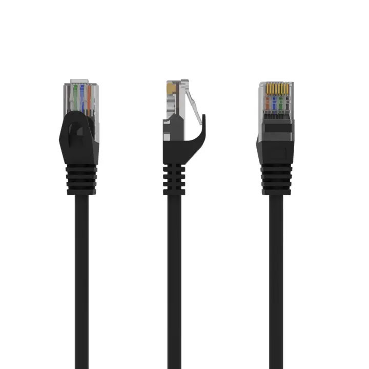 PP6U-0.25M/BK cable de red Negro 0,25 m Cat6 U/UTP (UTP)