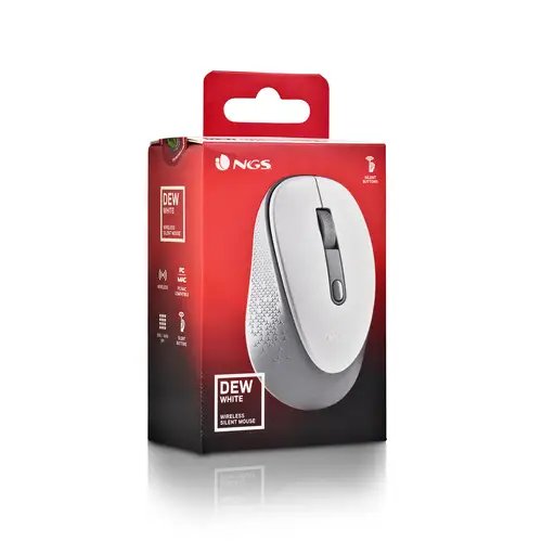 DEW ratón Oficina Ambidextro RF inalámbrico Óptico 1600 DPI - Imagen 6