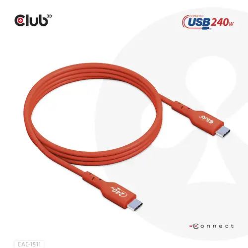 Cable certificado USB2 tipo C bidireccional USB-IF Datos 480 Mb, PD 240 W (48 V/5 A) EPR M/M 1 m/3,23 pies - Imagen 9
