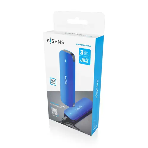 ASM2-026BLU caja para disco duro externo Caja externa para unidad de estado sólido (SSD) Azul M.2 - Imagen 6