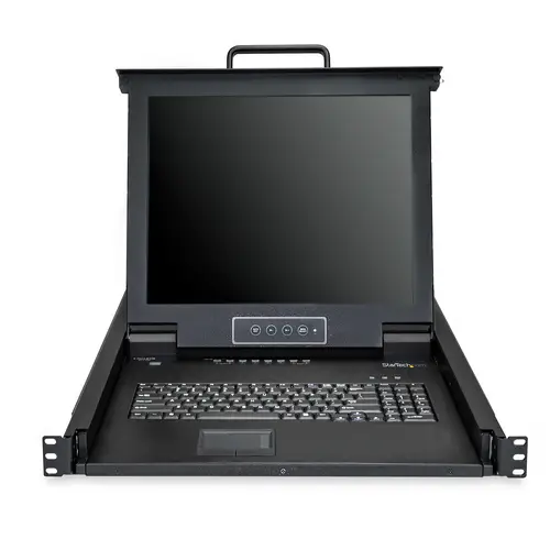 Consola KVM de 8 Puertos para Montaje en Rack con Cables de 1,8m - Teclado QWERTY - Conmutador KVM integrado con Monitor LCD de 17" - Switch KVM LCD 1U - KVM OSD - 50000 MTBF - Imagen 4