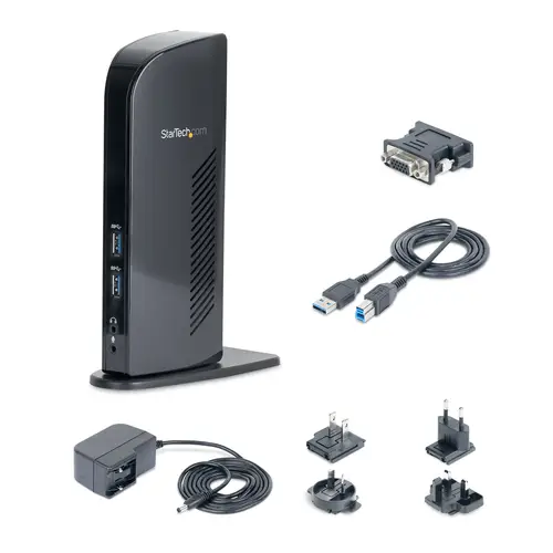 Docking Station USB 3.0 de 2 Monitores para Portátil - HDMI y DVI/VGA - Hub Ladrón 6x USB-A - GbE - Audio - Replicador de Puertos Universal USB-A - Win/Mac/ChromeOS - Imagen 2