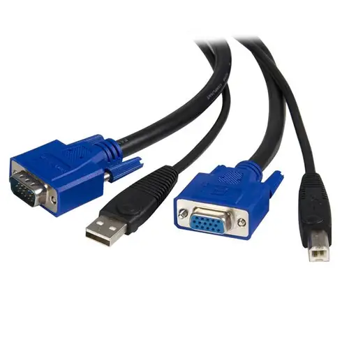 Cable de 3m KVM USB Universal 2 en 1 - Imagen 1