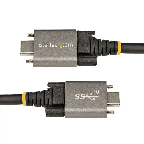 Cable 50cm USB-C con Tornillos Laterales de Fijación - 10Gbps - Cable USB Tipo C USB 3.2 Gen 2 - con Carga por Entrega Alimentación PD de 100W (5A), Modo Alt DP - Imagen 4