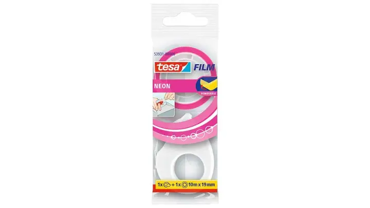 Tesafilm etiqueta autoadhesiva Desmontable Rosa - Imagen 1