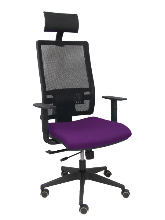 Silla Horna traslack bali morado brazos regulables ruedas parqué y cabecero