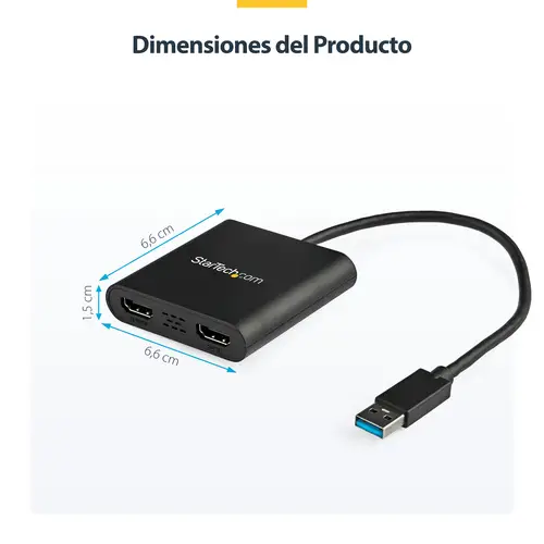 Adaptador USB 3.0 a HDMI Doble - 4K 30Hz - Imagen 9