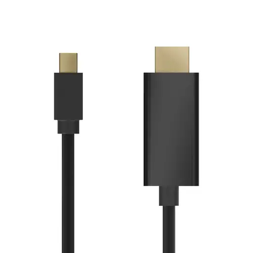 CABLE CONVERSOR MINI DP A HDMI, MINI DP/M-HDMI/M, NEGRO, 2.0M - Imagen 2