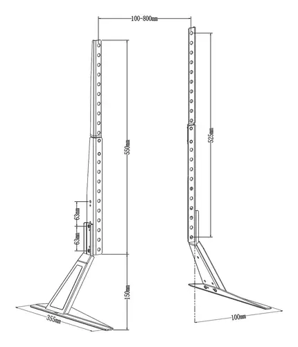 Soporte de mesa eco para monitor/TV 50kg de 32-80, Negro - Imagen 7
