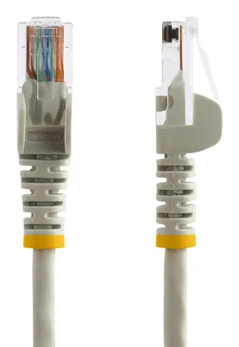 Cable de Red Ethernet 15m UTP Patch Snagless Sin Enganches Cat5e Cat 5e RJ45 - Gris - Imagen 2