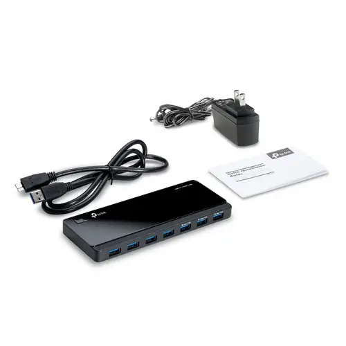 UH700 hub de interfaz USB 3.2 Gen 1 (3.1 Gen 1) Micro-B 5000 Mbit/s Negro - Imagen 3