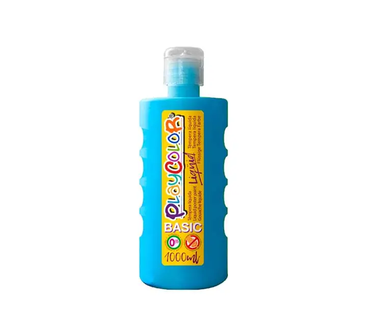 BOTE ERG. TEMPERA LIQ. PLAYCOLOR 1000ML AZUL CL