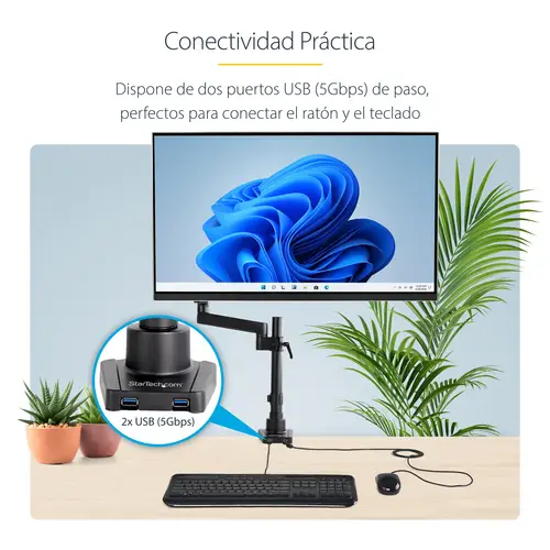 Brazo de Soporte para Monitor - Articulado - con 2 Puertos USB 3.0 - Premium - Imagen 12