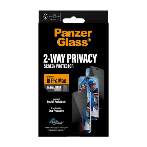 ® 2-Way Privacy Screen Protector iPhone 18 Pro Max | Ultra-Wide Fit w. EasyAligner Protector de pantalla 1 pieza(s) - Imagen 3
