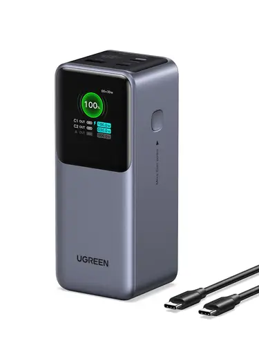 20000mAh 130W Fast Charging Powerbank Litio Gris - Imagen 12