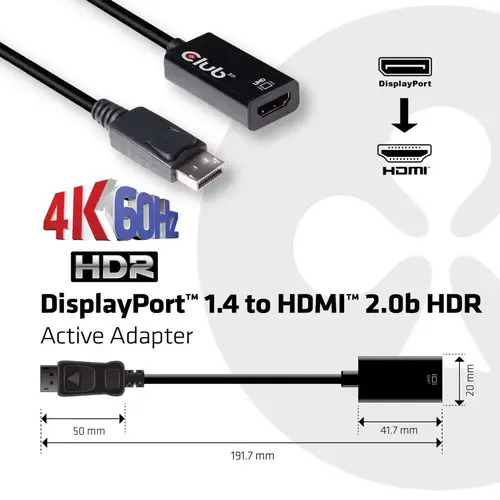 DisplayPort 1.4 a HDMI 2.0b HDR Adpatador Activo - Imagen 3