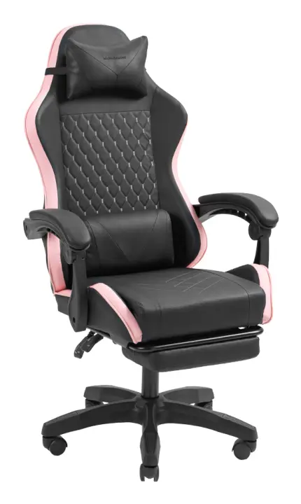 MGC-X Silla para videojuegos de PC Asiento acolchado Negro, Rosa