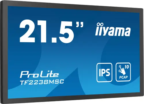 TF2238MSC-B1 pantalla de señalización Pizarra de caballete digital 55,9 cm (22") LED 600 cd / m² Full HD Negro Pantalla táctil - Imagen 4