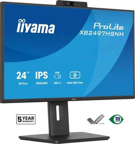 ProLite XB2497HSNH-B1 24IN IPS LCD 4MS 1920X1080 350CD/M2 HDMI/DP/USB 2 pantalla para PC 60,5 cm (23.8") 1920 x 1080 Pixeles Full HD Negro - Imagen 1
