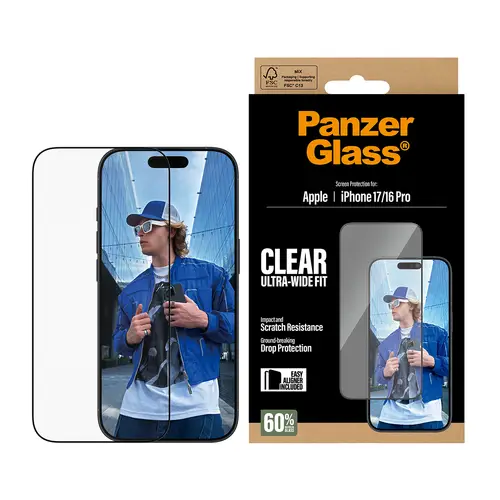 PanzerGlass Screen Protector iPhone 16Pro-17 - Imagen 2