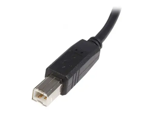 Cable USB de 3m para Impresora - 1x USB A Macho - 1x USB B Macho - Adaptador Negro - Imagen 3