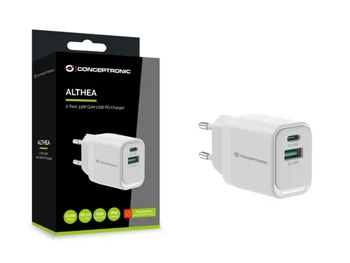 ALTHEA19W33 cargador de dispositivo móvil Universal Blanco Corriente alterna Carga rápida Interior - Imagen 4