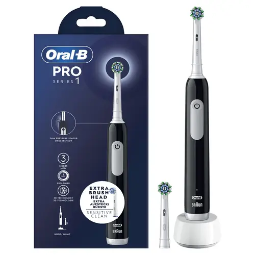 Pro Series 1 Adulto Cepillo de dientes oscilante Negro, Blanco - Imagen 1