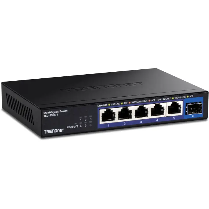 TEG-S5061 switch No administrado 2.5G Ethernet (100/1000/2500) Negro