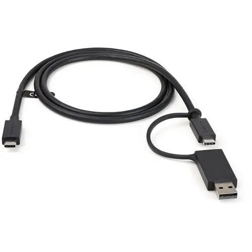 Cable USB-C de 1m con Llave Adaptador (Dongle) a USB-A - Cable Híbrido USB Tipo C a USBC (10Gbps y PD de 100W) o USBA (5Gbps) - Ideal Para Docking Stations Híbridas - Imagen 4