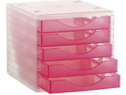 4005 FC TL cajonera para oficina Rojo, Transparente