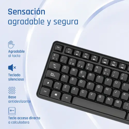 Teclado USB estándar CK-SILENT-105T negro - Imagen 7