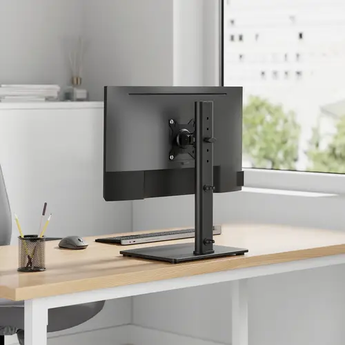 AISENS Soporte de Mesa Con Peana Eco Giratorio e Inclinable para Monitor TV 12kg de 17 34  Negro - Imagen 5