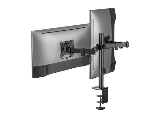 Soporte de escritorio articulado para dos monitores de 17«-32», negro - Imagen 5