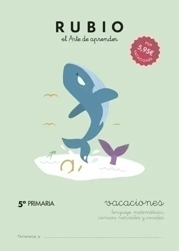 CUADERNO RUBIO A4 VACACIONES 5º PRIMARIA - Pack de 5 unidades - Imagen 1