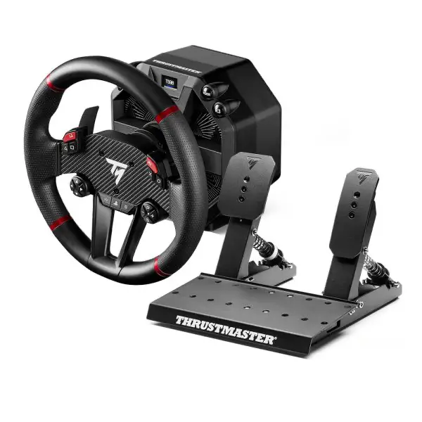 T598 Negro, Rojo USB Volante + Pedales Analógico/Digital PC, PlayStation 4, PlayStation 5