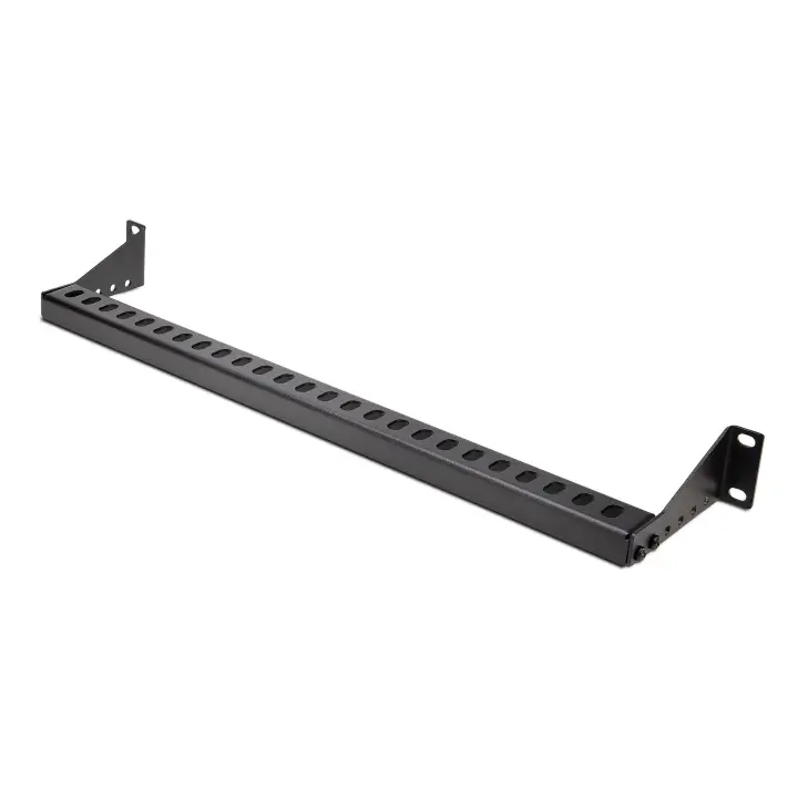 Barra 1U de Amarre Horizontal para Gestión de Cables en Rack - para Racks de 19" - Profundidad Ajustable - Guía Horizontal para Paneles de Parcheo / Switches / PDUs