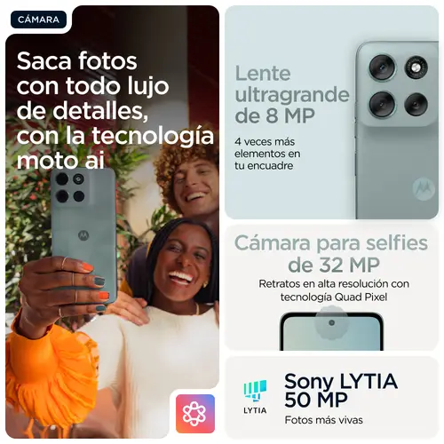 moto g56 5G 17,1 cm (6.72") Ranura híbrida Dual SIM Android 15 USB Tipo C 8 GB 512 GB 5200 mAh Gris - Imagen 14