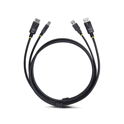 Cable KVM DisplayPort y USB 3.0 5Gbps de 1,8m - 4K 60Hz - Cable Combo DP 1.2 y USB para Switch Conmutador KVM - Imagen 4