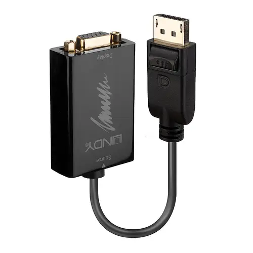 41006 adaptador de cable de vídeo 0,15 m VGA (D-Sub) DisplayPort Negro - Imagen 1